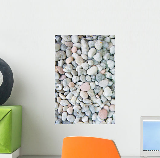 white stones and pebble background Wall Mural