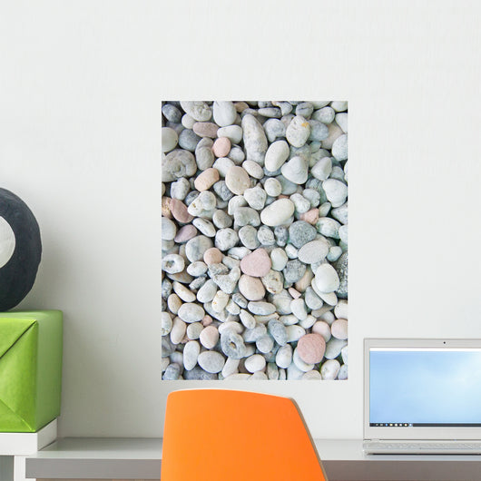 white stones and pebble background Wall Mural