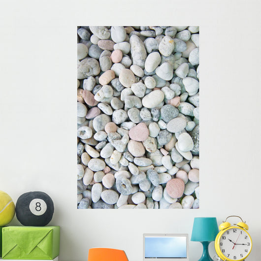 white stones and pebble background Wall Mural