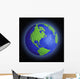 Globe Of Earth In Space Wall Mural