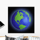 Globe Of Earth In Space Wall Mural