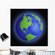 Globe Of Earth In Space Wall Mural