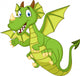 Cute Cartoon Dragon Wall Decal