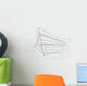 architectural sketch of modern corner building Wall Mural