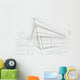 architectural sketch of modern corner building Wall Mural