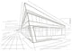 Architectural Sketch Of Modern Corner Building Wall Decal