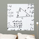 Trigonometry math equations and formulas Wall Mural