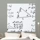 Trigonometry math equations and formulas Wall Mural
