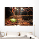 Sausages on grill - street fast-food Wall Mural