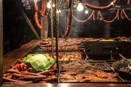 Sausages On Grill - Street Fast-Food Wall Decal