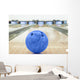Balls on bowling alley against ten pins Wall Mural