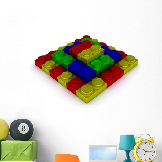 Building Blocks Pyramid Wall Decal