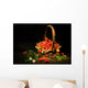Basket with Strawberries Wall Mural