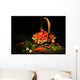 Basket with Strawberries Wall Mural