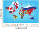 World map with flag Wall Mural