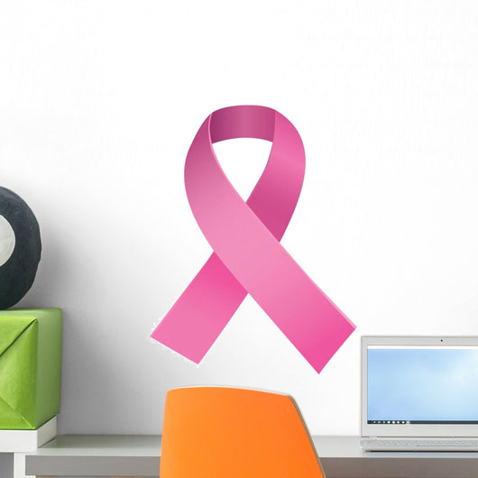 Pink breast cancer awareness ribbon Wall Decal