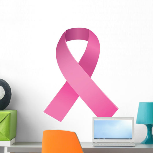Pink breast cancer awareness ribbon Wall Decal