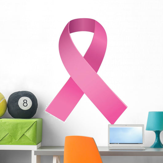 Pink breast cancer awareness ribbon Wall Decal