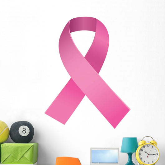Pink breast cancer awareness ribbon Wall Decal