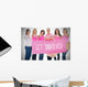 Composite image for breast cancer awareness Wall Mural