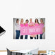 Composite image for breast cancer awareness Wall Mural