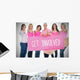 Composite image for breast cancer awareness Wall Mural