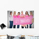 Composite image for breast cancer awareness Wall Mural