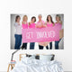 Composite image for breast cancer awareness Wall Mural