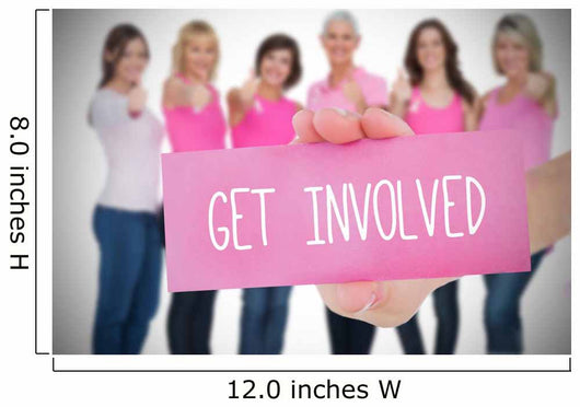 Composite image for breast cancer awareness Wall Mural