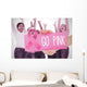 Composite image for breast cancer awareness Wall Mural