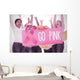 Composite image for breast cancer awareness Wall Mural