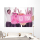 Composite image for breast cancer awareness Wall Mural