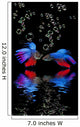 Betta splendens - siamese fighting fish on a black background Wall Mural