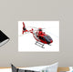 Red Helicopter White Wall Decal