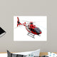 Red Helicopter White Wall Decal