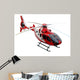 Red Helicopter White Wall Decal