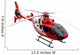 Red Helicopter White Wall Decal