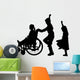 Vector silhouette of children. Wall Decal