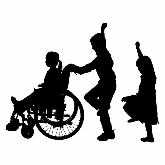 Vector Silhouette Of Children. Wall Decal