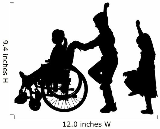 Vector silhouette of children. Wall Decal