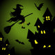 Flying Witch Halloween Night Wall Decal