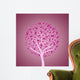 Plant with pink ribbon for breast cancer Wall Mural