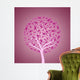 Plant with pink ribbon for breast cancer Wall Mural