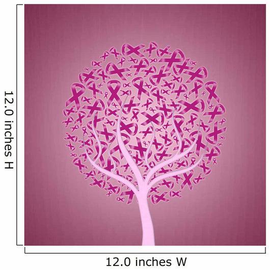 Plant with pink ribbon for breast cancer Wall Mural