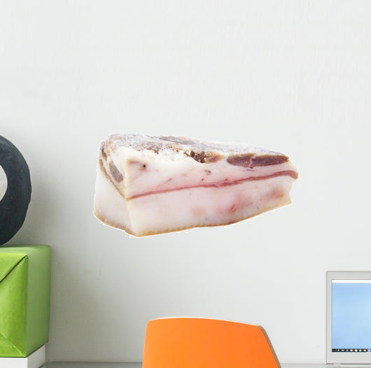 Ukrainian salty lard isolated on a white background Wall Decal