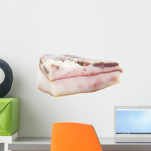 Ukrainian salty lard isolated on a white background Wall Decal