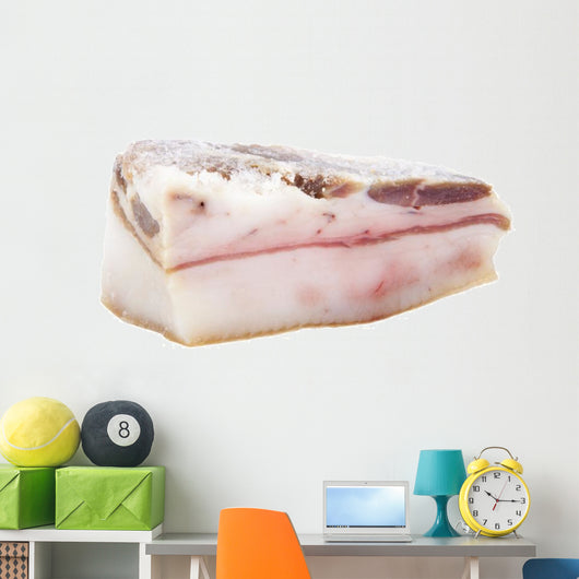 Ukrainian salty lard isolated on a white background Wall Decal