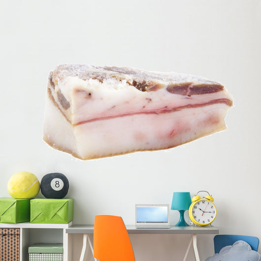 Ukrainian salty lard isolated on a white background Wall Decal