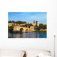Avignon Bridge with Popes Palace and Rhone river, Provence Wall Mural