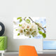 White Cherry Blossoms Branch Wall Decal